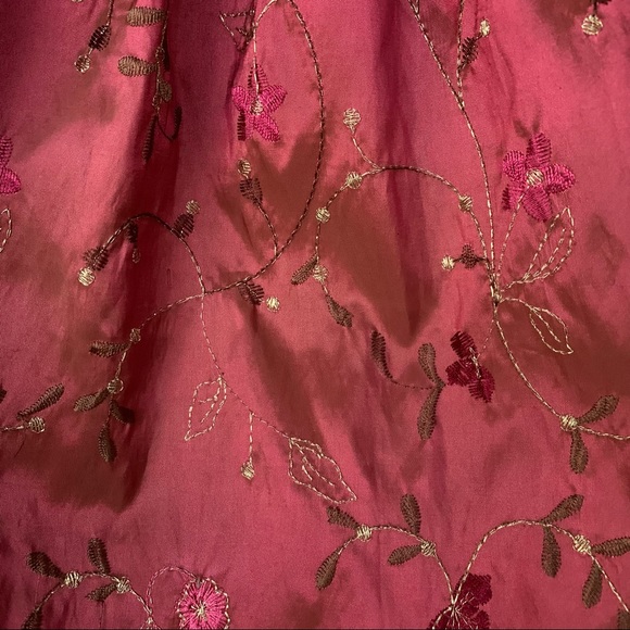 •Marmellata• Girls Iridescent Taffeta Floral Embroidered Dress - Size 24 Months - Picture 4 of 9